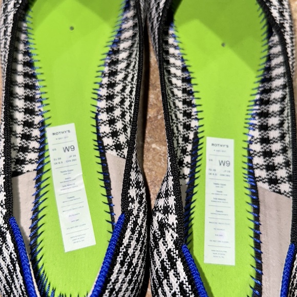 🩶 NWT. Rothy’s gingham houndstooth black and white shoes size 9.Box included.🤩 - Picture 13 of 16